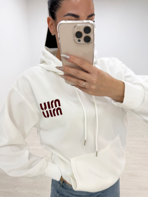SUDADERA MIU BLANCA