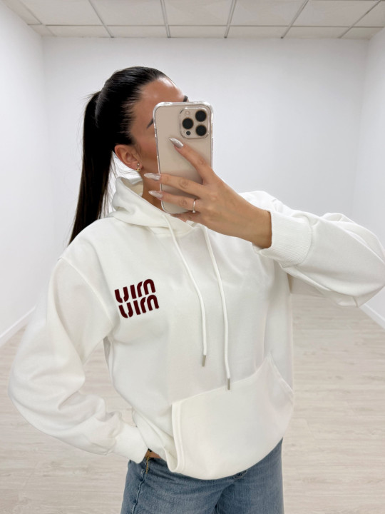 SUDADERA MIU BLANCA