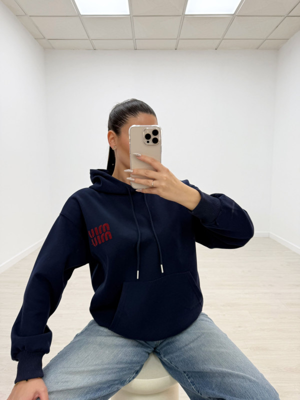 SUDADERA MIU AZUL MARINO