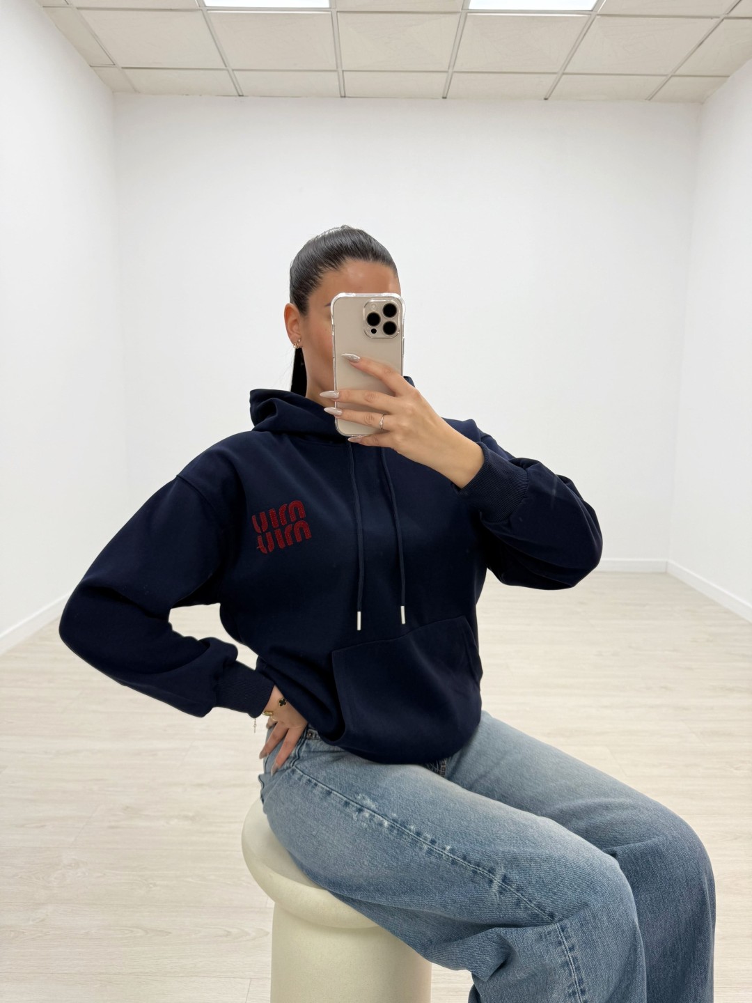 SUDADERA MIU AZUL MARINO