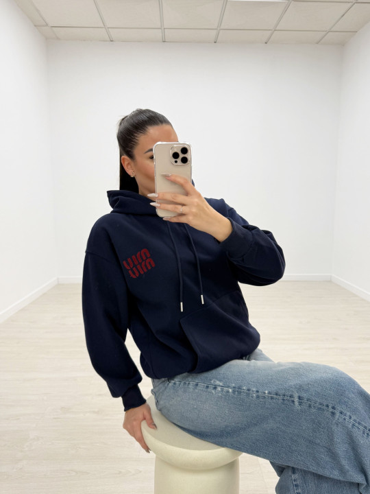SUDADERA MIU AZUL MARINO