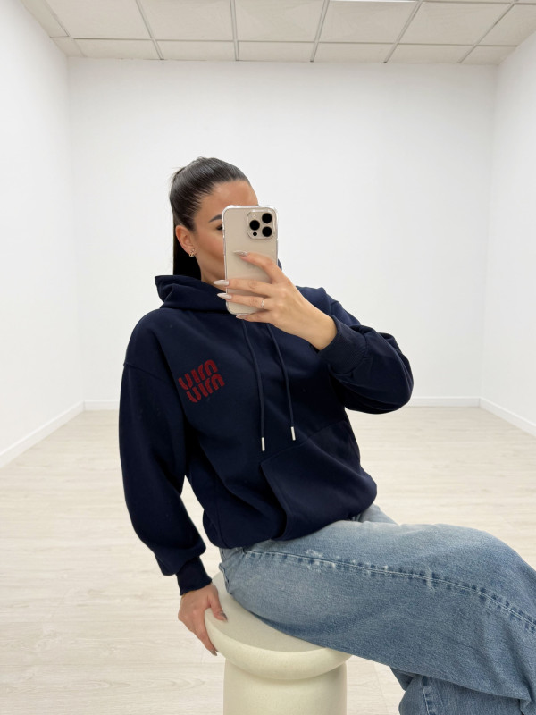 SUDADERA MIU AZUL MARINO