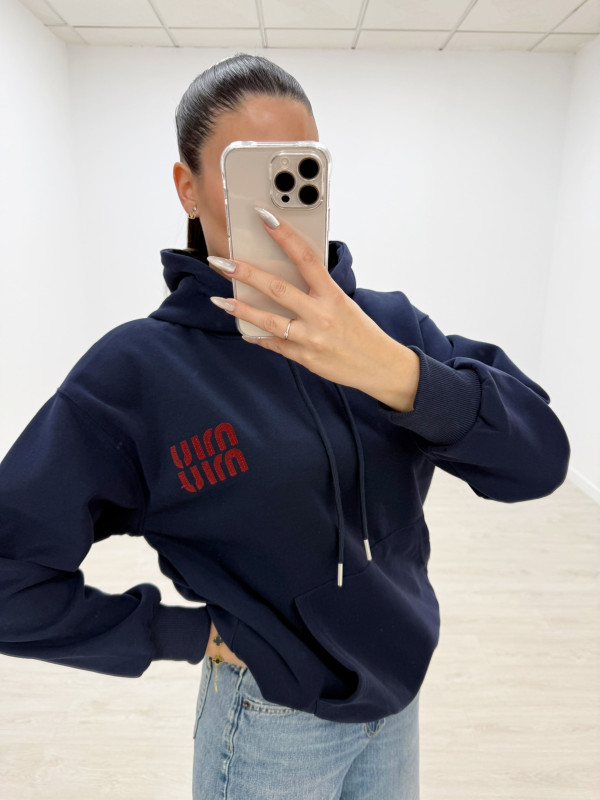 SUDADERA MIU AZUL MARINO