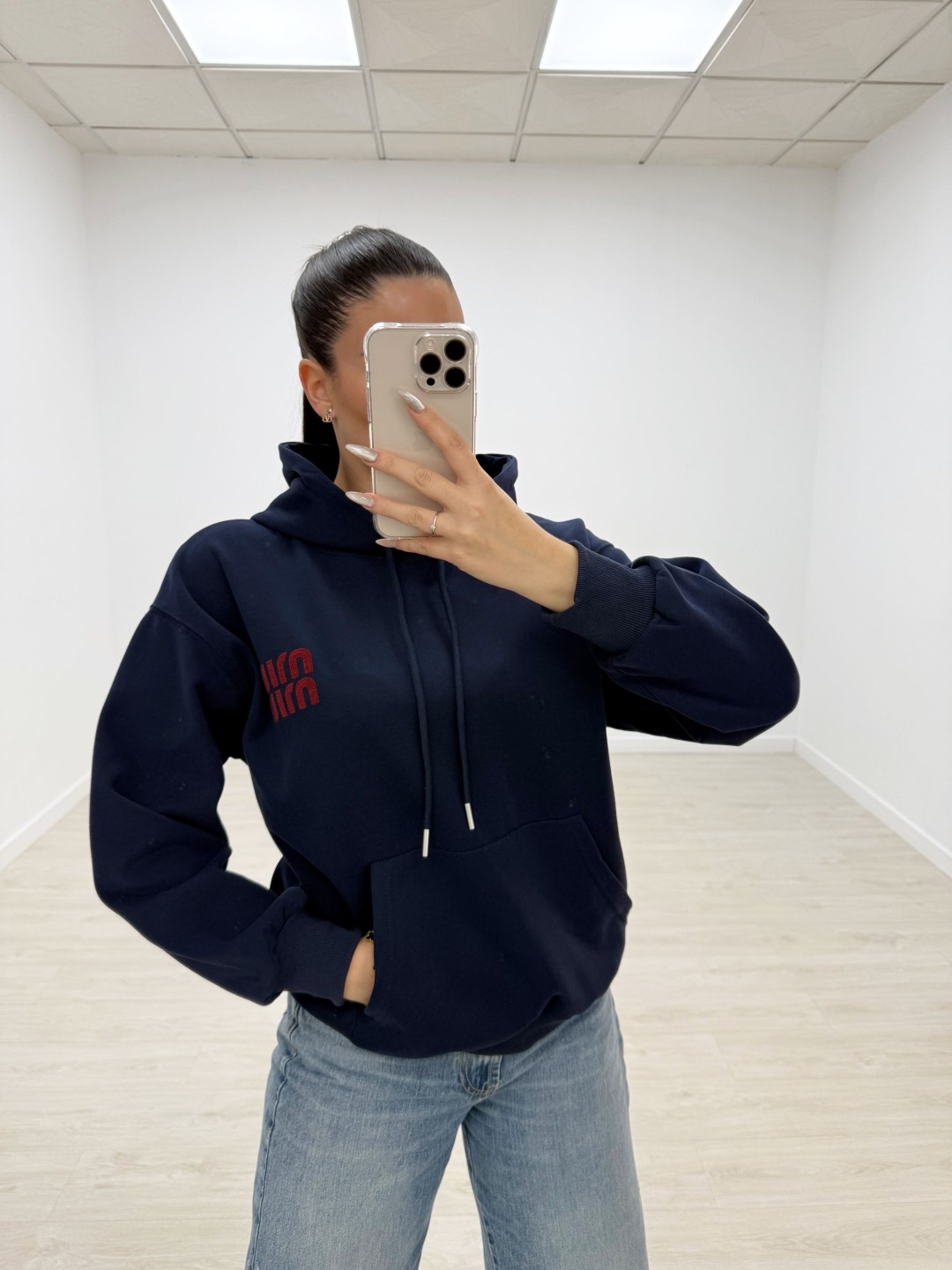 SUDADERA MIU AZUL MARINO