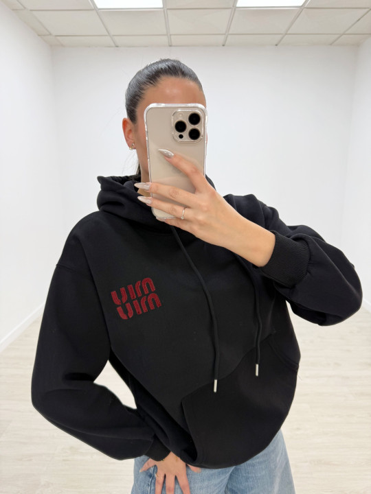 SUDADERA MIU NEGRA