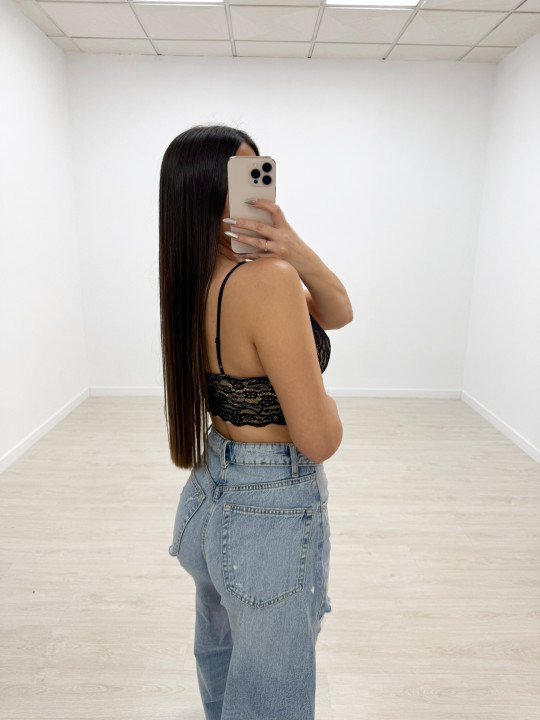 TOP ENCAJE COMBINADO