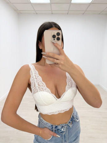 TOP ENCAJE BLANCO