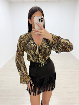 FALDA ANTE FLECOS NEGRA