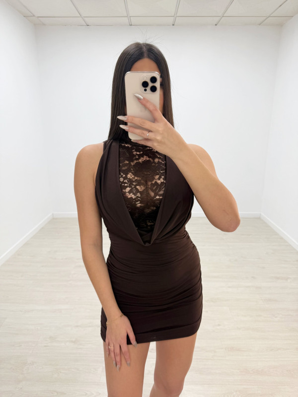 VESTIDO LUCINDA MARRÓN