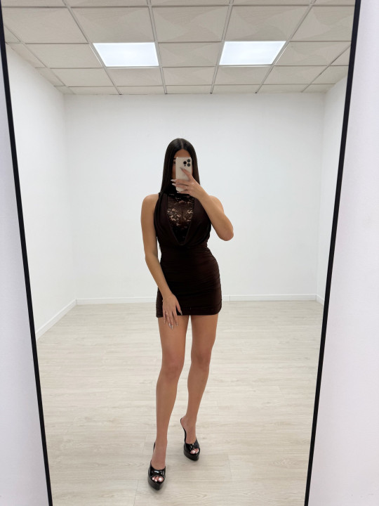 VESTIDO LUCINDA MARRÓN