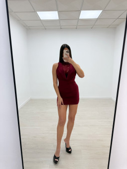 VESTIDO LUCINDA BURDEOS