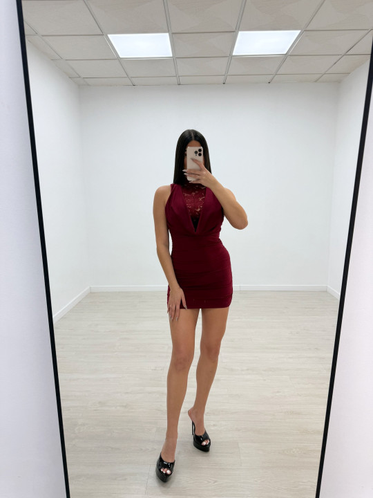 VESTIDO LUCINDA BURDEOS