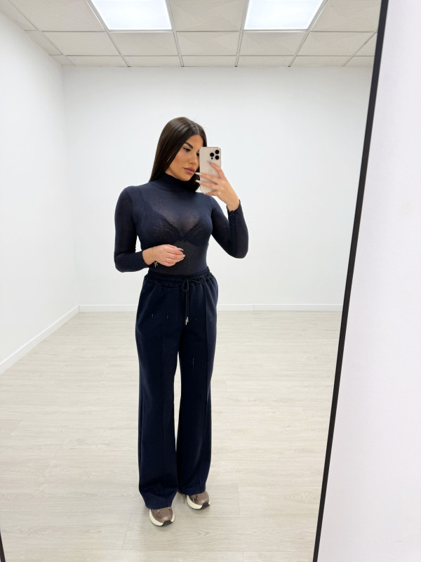 PANTALÓN CHÁNDAL WIDE LEG AZUL MARINO