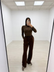 PANTALÓN CHÁNDAL WIDE LEG MARRÓN
