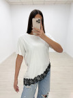 CAMISETA OVER ENCAJE BLANCA