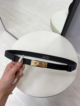 CINTURÓN HERMS NEGRO (PIEL 100%)