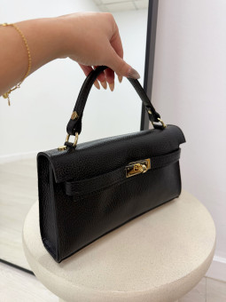 BOLSO KELLY LONG NEGRO (PIEL 100%)