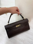 BOLSO KELLY LONG MARRÓN (PIEL 100%)