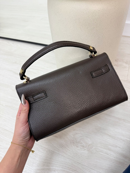 BOLSO KELLY LONG MARRÓN (PIEL 100%)