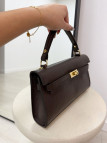 BOLSO KELLY LONG MARRÓN (PIEL 100%)