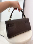 BOLSO KELLY LONG MARRÓN (PIEL 100%)