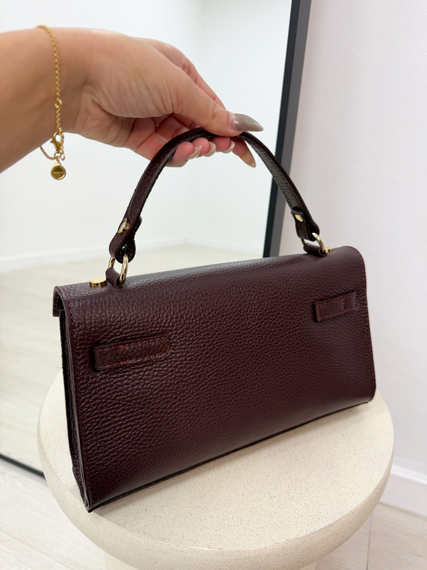 BOLSO KELLY LONG BURDEOS (PIEL 100%)