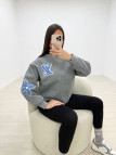 SUDADERA LV RELIEVE GRIS