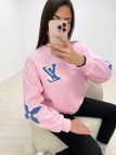 SUDADERA LV RELIEVE ROSA