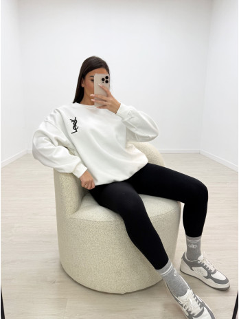 SUDADERA YSL BLANCA