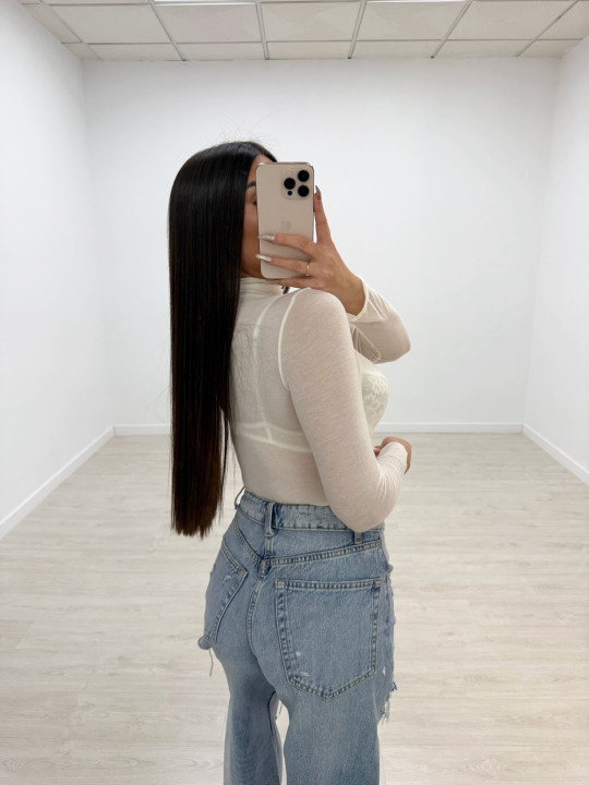 copy of CAMISETA SEMI-CUELLO BEIGE