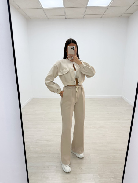 copy of PANTALÓN CHÁNDAL WIDE LEG BEIGE