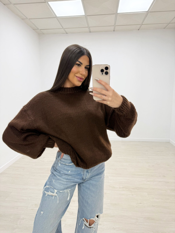 copy of JERSEY LANA BASIC/OVER MARRÓN