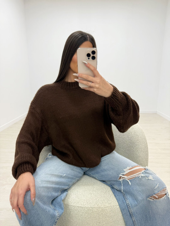 copy of JERSEY LANA BASIC/OVER MARRÓN