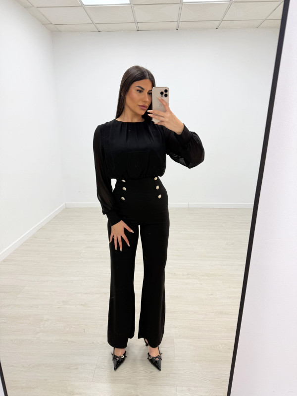 MONO LARGO BOTONES NEGRO