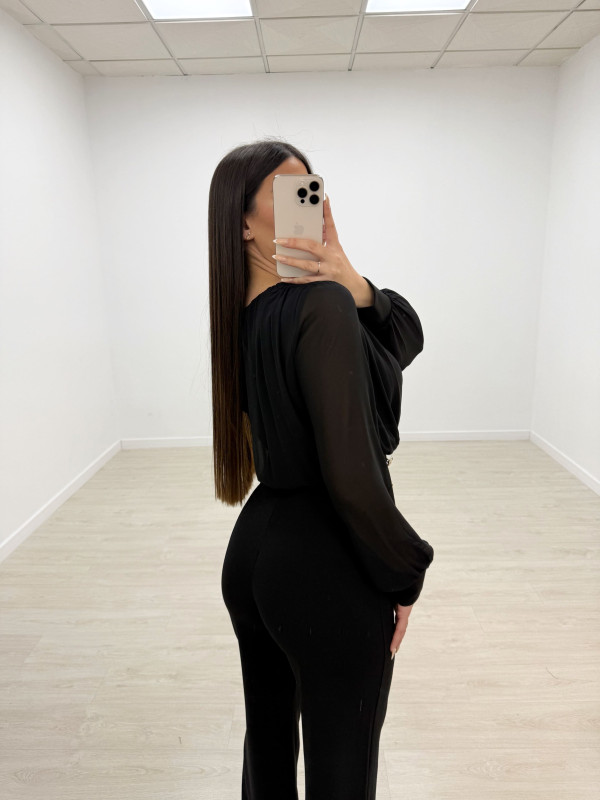 MONO LARGO BOTONES NEGRO