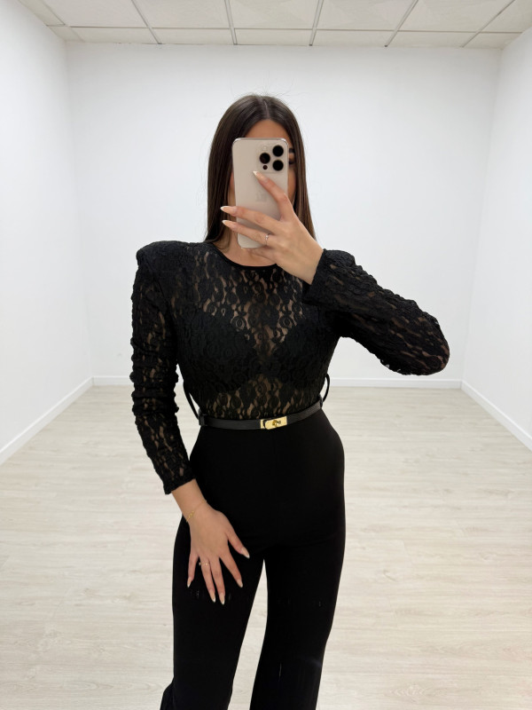 MONO DUO ENCAJE NEGRO