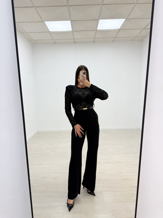 MONO DUO ENCAJE NEGRO