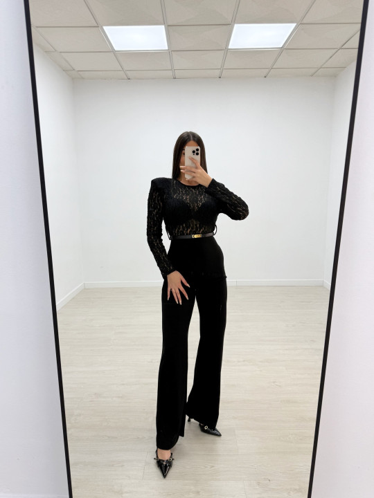 MONO DUO ENCAJE NEGRO