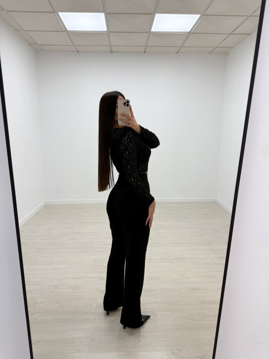 MONO DUO ENCAJE NEGRO