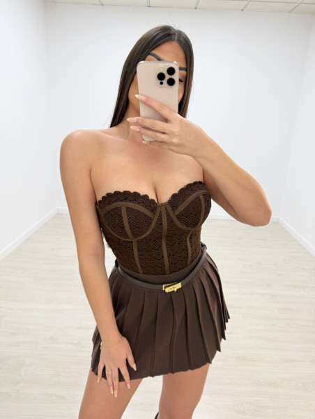 CORSÉ RELIEVE EXCLUSIVO MARRÓN