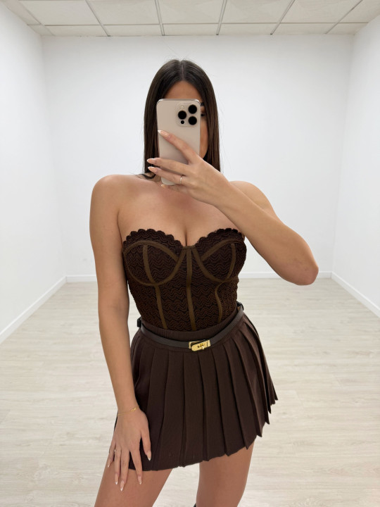 CORSÉ RELIEVE EXCLUSIVO MARRÓN