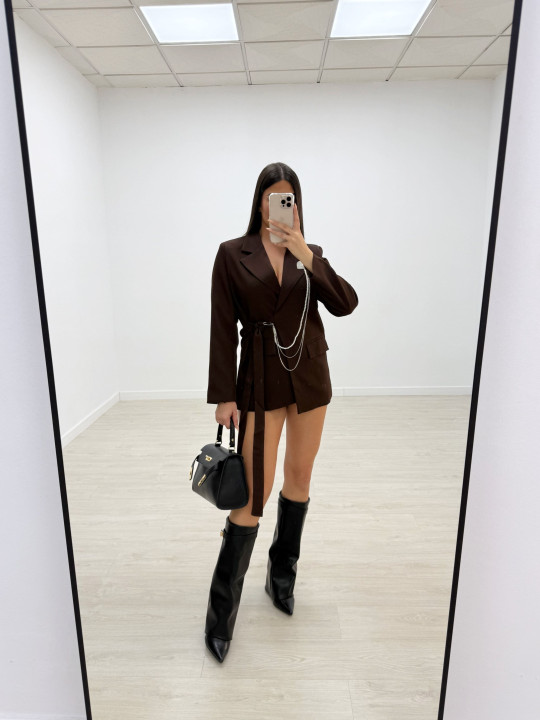 BLAZER EXCLUSIVA CORAZÓN MARRÓN