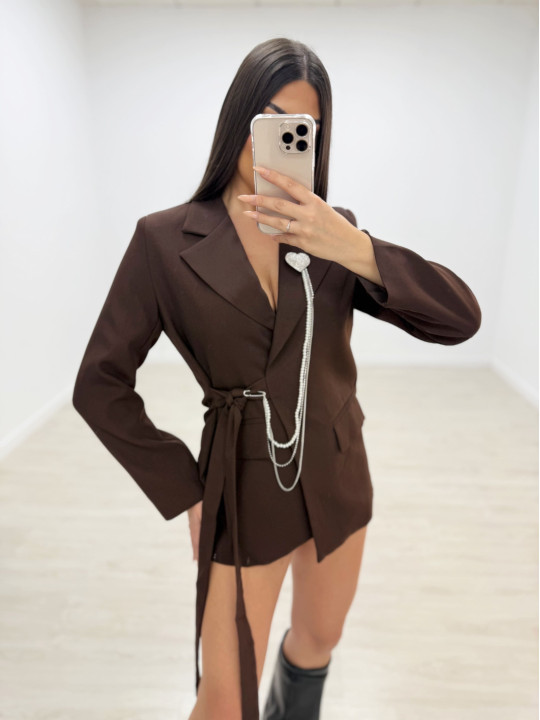 BLAZER EXCLUSIVA CORAZÓN MARRÓN