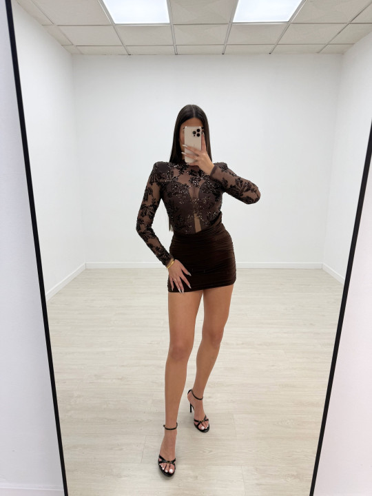 VESTIDO MILÁN MARRÓN