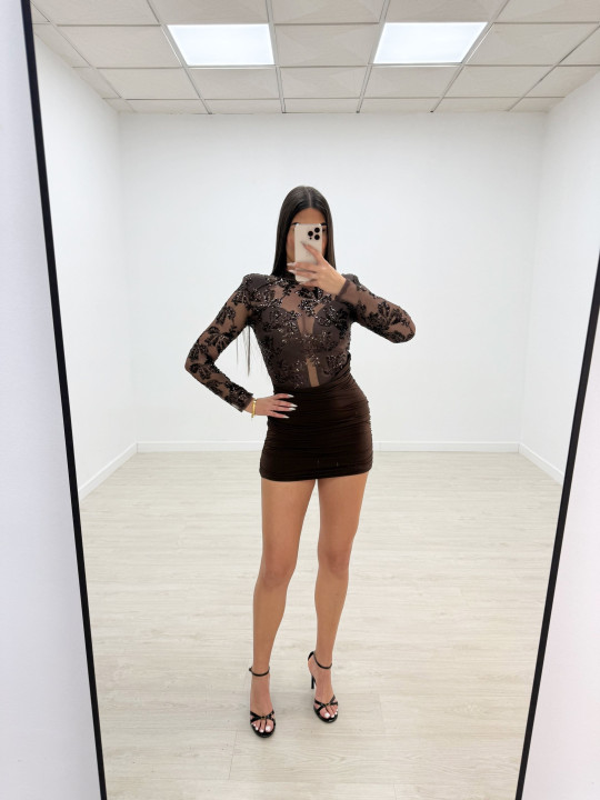 VESTIDO MILÁN MARRÓN