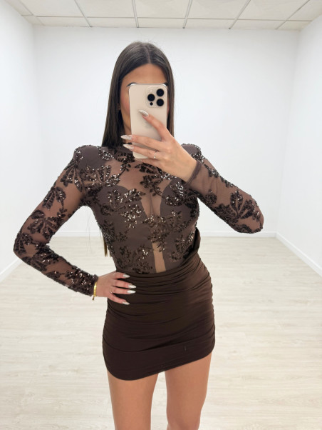 VESTIDO MILÁN MARRÓN