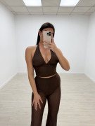 CONJUNTO LUXURY BRILLO MARRÓN