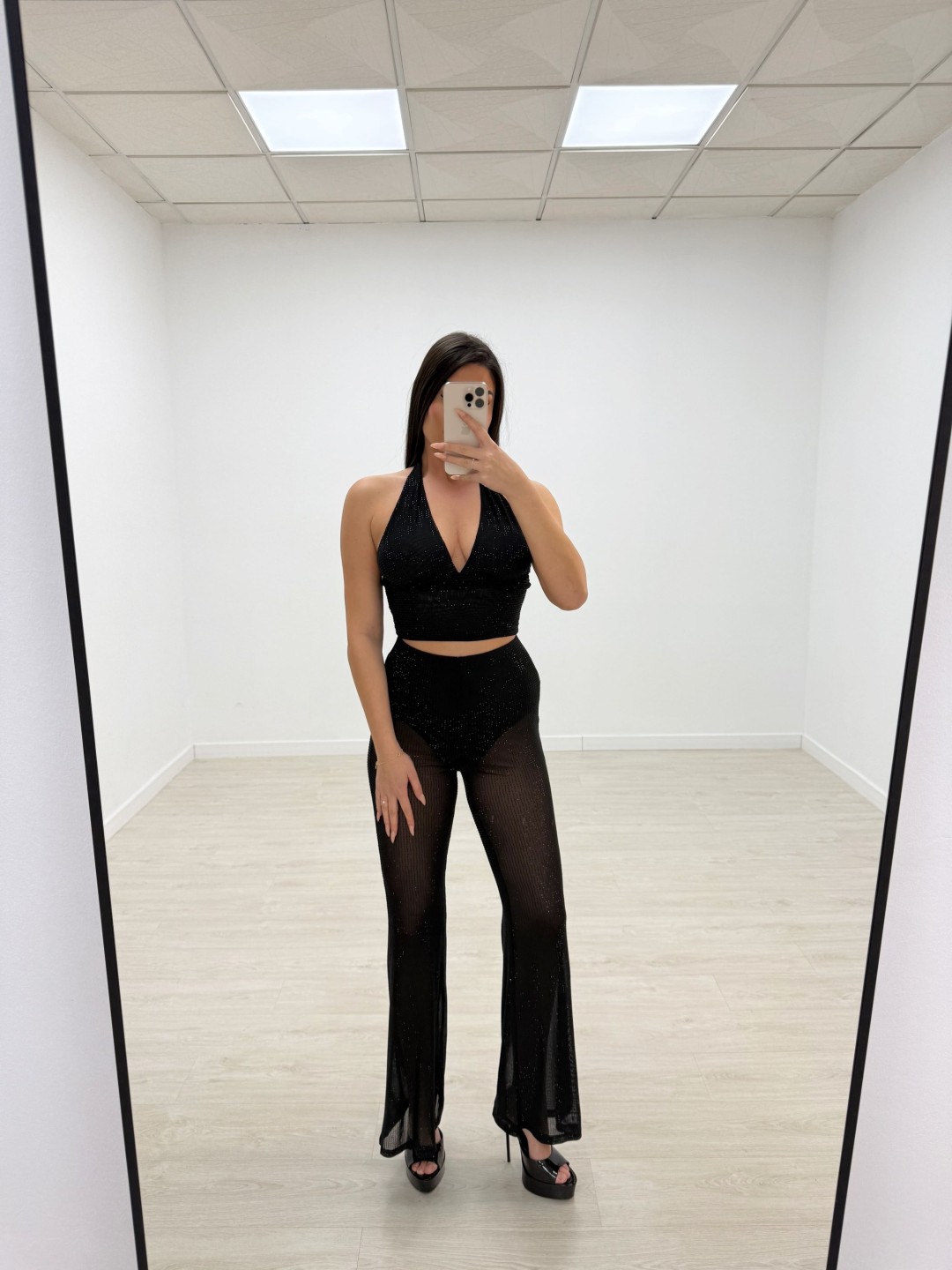 CONJUNTO LUXURY BRILLO NEGRO