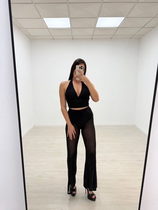 CONJUNTO LUXURY BRILLO NEGRO