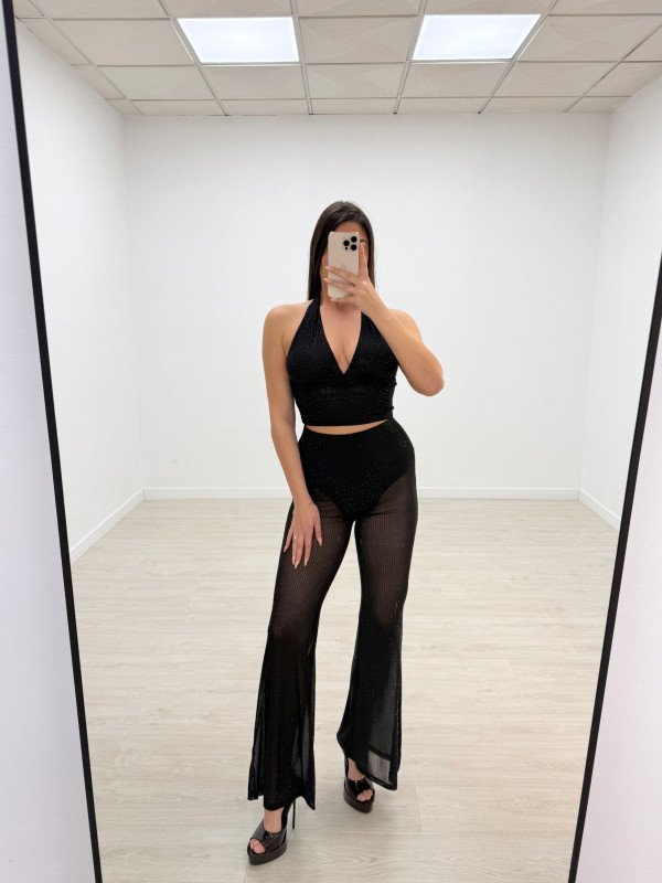 CONJUNTO LUXURY BRILLO NEGRO